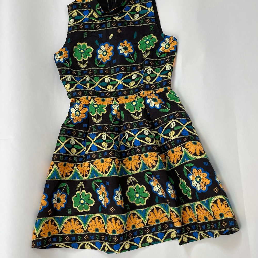 Black Floral Mini Dress